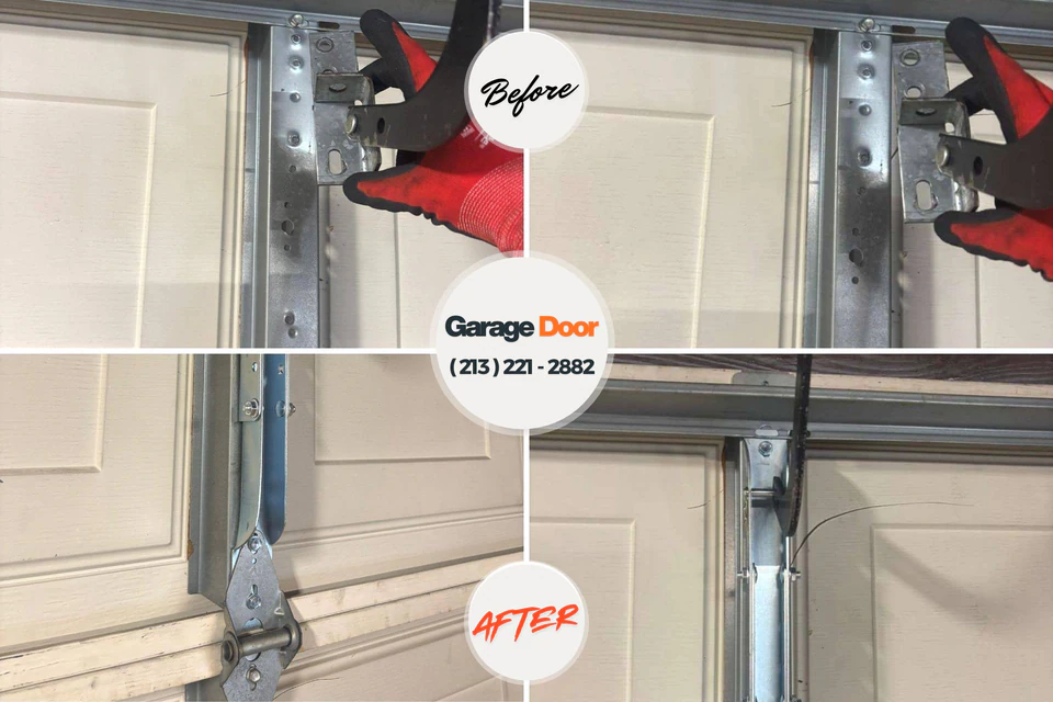 Before and after: garage door repair New Oxford, PA